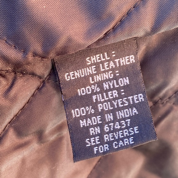 Polo Ralph Lauren Leather Jacket Embroidered Big Logo Xl black - Picture 8 of 8